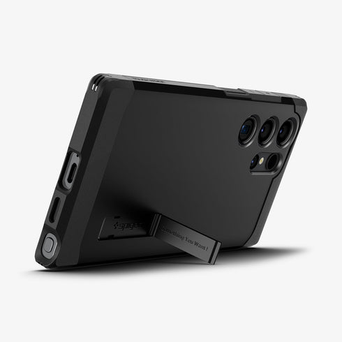 ACS07300 - Galaxy S24 Ultra Case Tough Armor in Black showing the back